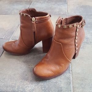 Tory Burch Brown Leather Booties
